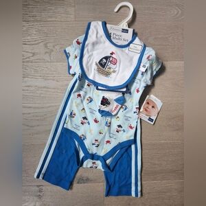 Little Me Blue Pirate Baby Set 9 Months